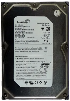 Produktbild von 250GB Seagate Barracuda 7200.9 ST3250824AS ID10755