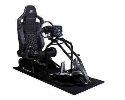 Produktbild von SIM Racing Cockpit Seat Pro Sim Rig SCHWARZ | Gaming Simulator Cockpit | Rennsimulator Lenkradständer Race Weave Anthrazit