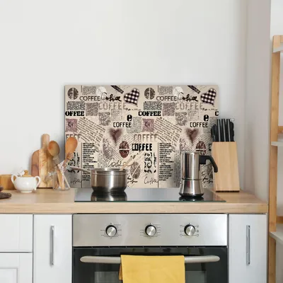 Alu-Spritzschutz Kaffee 72x48 cm, kratzfest, wasserfest
