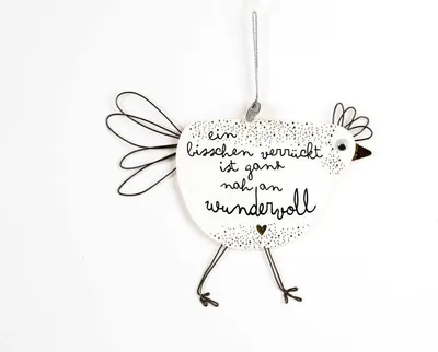 Produktbild von Anhänger Verrückte Hühner "Wundervoll"