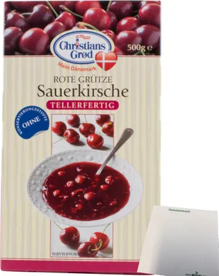 Produktbild von Chr.Grod Grütze Sauerkirsche Tellerfertig (500g Packung) + usy Block