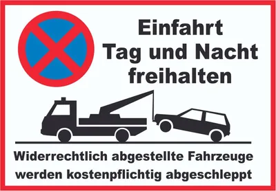 Produktbild von Parken verboten Einfahrt Tag und Nacht freihalten Schild A2 (420x594mm)