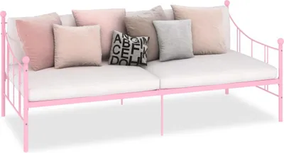 Obrázok produktu pre vidaXL Rám na dennú posteľ Pink Metal 90 × 200 cm