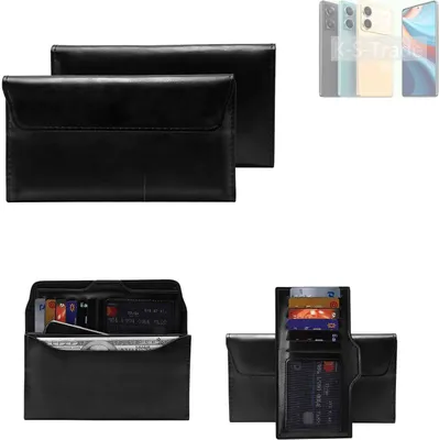 Produktbild von K-S-Trade Handy Hülle kompatibel mit Xiaomi Redmi Note 13R Pro Schutz Hülle Tasche Schutz Case Handytasche Kunstleder schwarz, 1x