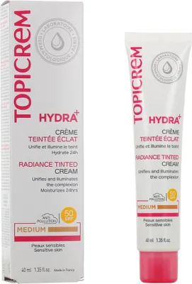 Produktbild von Topicrem HYDRA+ getnte Creme SPF50 #Medium 40 ml
