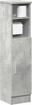 Produktbild von Möbel Badezimmerschrank mit Rollenhalter Betongrau 20,5x22x90 cm - Badezimmer 858500