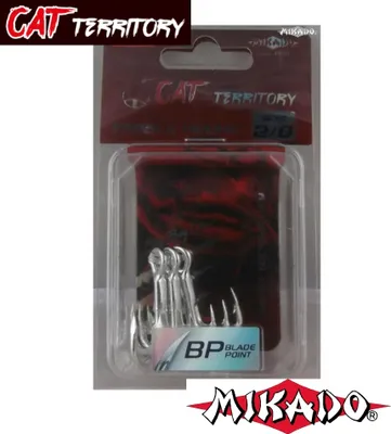 Obrázek produktu pro 3 x "MIKADO CAT TERRITORY" extra stark Drillinge Welshhhaken Wallerhakene Gr. 2/0
