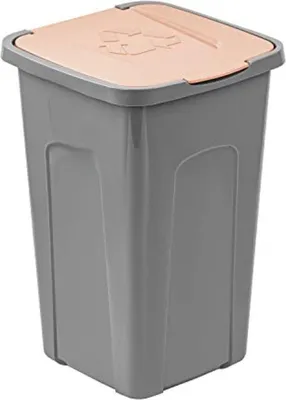 Image de Poubelle Famanu, 50 litres - Gris-brun