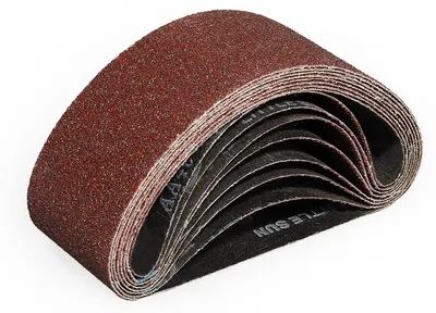 Image de Bandes abrasives de 75 x 457 mm, grain 40, lot de 8 pour ponceuses