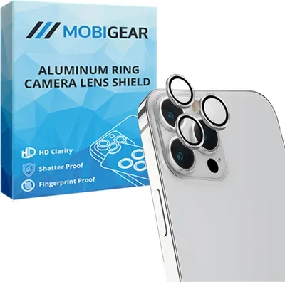 Produktbild von Mobigear Schutzglas für iPhone 13 Pro – Gehärtetes Glas für die Kamera – Kompatibel mit Hüllen – Silber