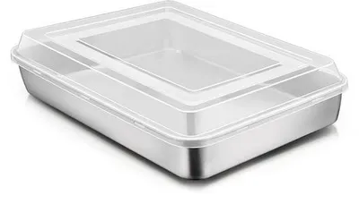 Obrázek produktu pro Všestranné nerezové pekáče s víkem pro různé účely a snadné čištění
