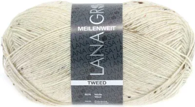 Produktbild von Lana Grossa - Meilenweit 100g Tweed 0106 natur tweed