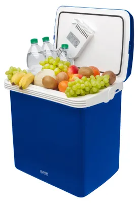 Produktbild von TZS First Austria - Kühlbox 32L elektrisch 12V 230V Anschluss für Auto & Steckdose - Thermoelektrisch - Blau