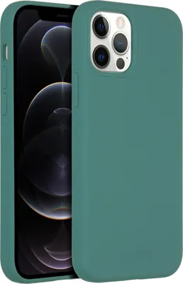 Immagine prodotto di Custodia in silicone liquido Accezz con MagSafe iPhone 12 (Pro) - Verde scuro