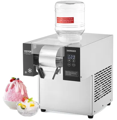 Produktbild von VEVOR Gewerbliche Schneeflockeneismaschine, 507LBS/24H Schneeflockeneisbereiter, Edelstahl-Eisraspelmaschine, Elektrische Schneekonfektmaschine, Luftkühlsystem für schnelle Wärmeableitung, für Bäckerei, Café, 170kg/24h