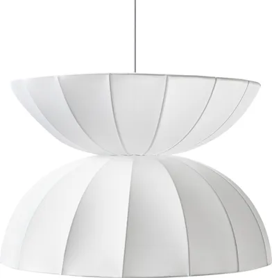 Obrázok produktu pre BELIANI Závesná lampa biela umelý hodváb na strop moderný štýl obývacia izba jedáleň spálňa
