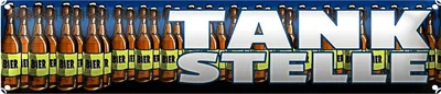 Produktbild von Blechschild Spruch 46x10cm Bier Tankstelle Dekoration