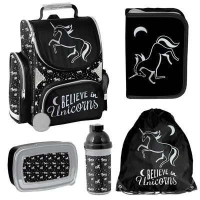 Produktbild von Paso Schulranzen-Set 5-teilig Einhorn für Mädchen