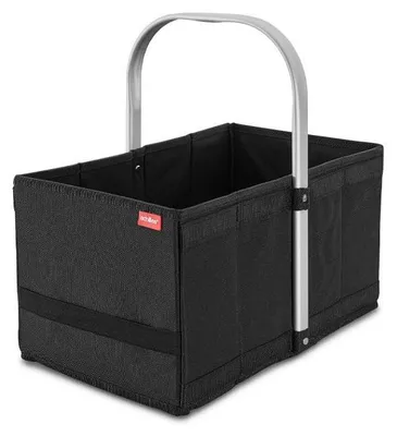Produktbild von Aluminium Picknickkorb, 40 x 24 x 20 cm, schwarz