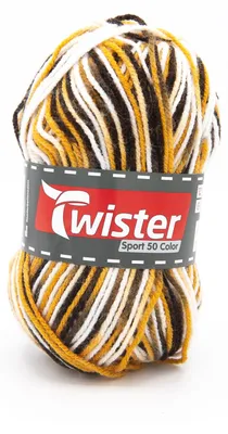 Produktbild von 50g Twister Sport color  caramel-braun 08 stricken häkeln