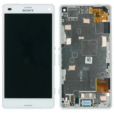 Produktbild von Sony Xperia Z3 compact D5803 Display LCD Modul + Rahmen, weiß