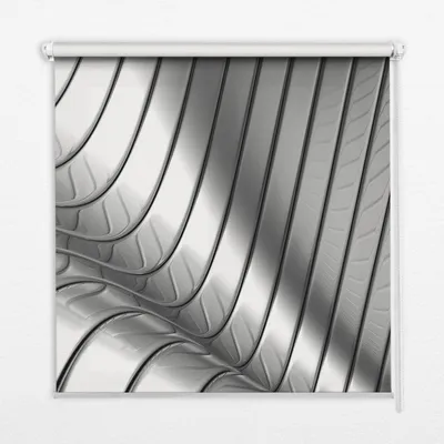 Produktbild von Seitenzug-Rollo Fensterrollo Jalousie - Lichtdurchlässig Springrollos - 100x180 cm - Abstraktes Metall