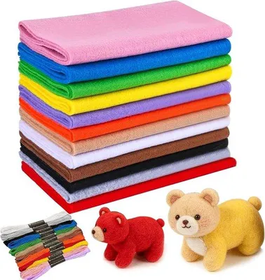 Produktbild von Filz, 20 x 90 cm - Set mit 12 Farben - 1 mm dick - ideal zum Basteln