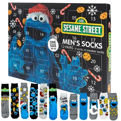 Adventskalender 12 Paar Socken Gr. 40-45 Herren Sneaker- & Langsocken