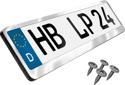 Produktbild von 1 Stück Kennzeichenhalter Edelstahl hochglanz poliert EDELSTAHL V2A premium Kennzeichenhalter