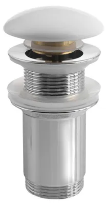Produktbild von Sapho Waschbecken-Ablaufgarnitur 5/4“, klick-klack, Keramik-Stopfen, 10-50mm, Weiß