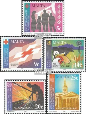 Produktbild von Briefmarken Malta 1994 Mi 928-932 (kompl.Ausg.) postfrisch Jahrestage