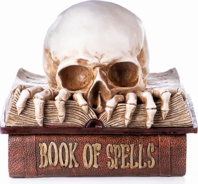 Produktbild von Dekorative Totenkopf Skulptur in einem Buch Gothic Figur