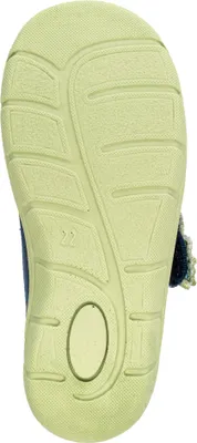 Produktbild von Fischer Kinder Hausschuh Jungen Stiefel mit Drachen Motiv Flexi 651346, Größe:25 EU, Farbe:Blau