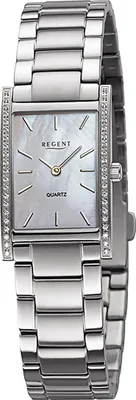 Produktbild von Regent Damenuhr Edelstahl-Armbanduhr Analog Metallarmband silber D2URBA865