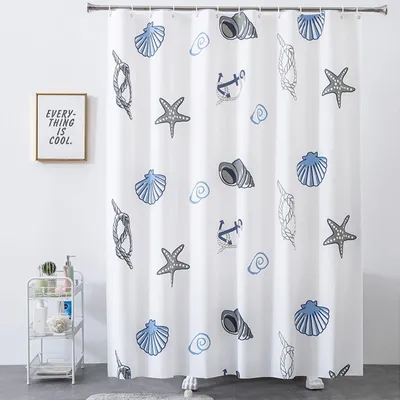 Obrázok produktu pre Omgoods – Umývateľná záclona do sprchy, 240 x 200 cm – Vodotesná a odolná proti plesniam