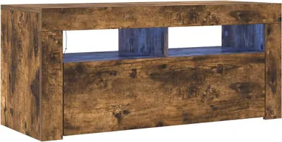 Produktbild von vidaXL TV-Schrank mit LED-Leuchten Räuchereiche 90x35x40 cm