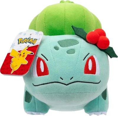 Produktbild von Pokémon Plüschfigur Bisasam mit Weihnachtszweig 20cm