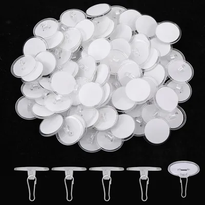 100 selbstklebende Haken, transparent, 2 cm, für Dekoration