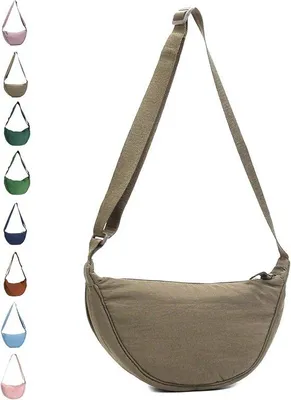 Immagine prodotto di Borsa a tracolla in nylon dal design a mezzaluna per donna