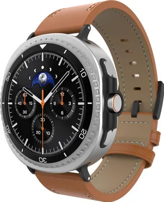 Produktbild von Uhrenarmband geeignet für Samsung Galaxy Watch Band (Timeless Leather) – Smartwatch-Armbänder – Universelles Armband geeignet für Samsung Galaxy Watch9 / Watch8 / Watch8 Classic - Braun