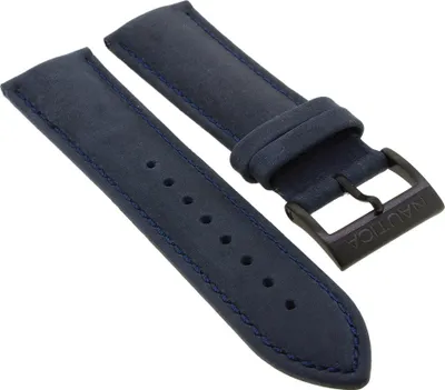 Produktbild von Nautica Uhrenarmband | Leder in blau mit Dornschließe | NAI18501G