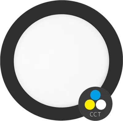Obrázek produktu pro Ecolite Černý vestavný LED panel kulatý 120mm 6W CCT LED-WSL-CCT/6W/CR
