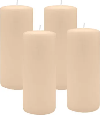 Produktbild von 4er Set Adventskranzkerzen Champagner Ø 70 x 180 mm