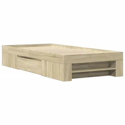 Produktbild von Bettgestell ohne Matratze Sonoma-Eiche 90x200 cm Holzwerkstoff