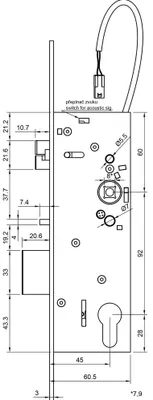 Obrázek produktu pro SAM EL 9245 - elektromechanický samozamykací zámek
