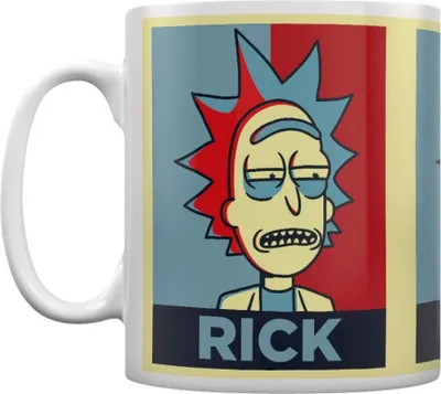 Produktbild von Rick And Morty - Kaffeebecher, Kampagne PM1652 (Einheitsgröße) (Weiß/Rot/Blau)