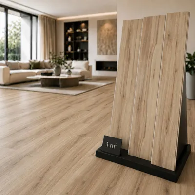 Produktbild von Klickvinyl, Vinylboden Eiche, Wasserfest, Bodenbeläge, 4mm SPC + 1mm Unterlage, 1 Stück Muster