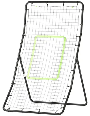 Produktbild von HOMCOM Kickback Rebounder Tor Rückprallwand Netz Stahl 75x126cm Schwarz