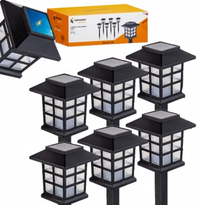 Zdjęcie produktu dla Lampka solarna ogrodowa LED domek z czujnikiem zmierzchu 1szt