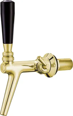 Produktbild von Zapfhahn, Kompensatorhahn, Bierzapfhahn, Schankhahn aus Chromnickelstahl mit Edelstahl Kompensator, Goldfarben